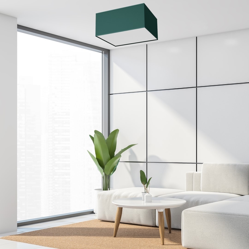 Plafonieră VERDE 2xE27/60W/230V 40x40 cm verde