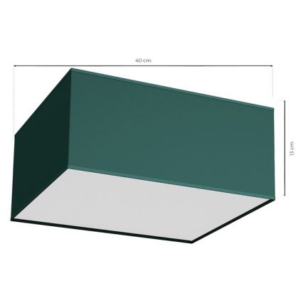 Plafonieră VERDE 2xE27/60W/230V 40x40 cm verde