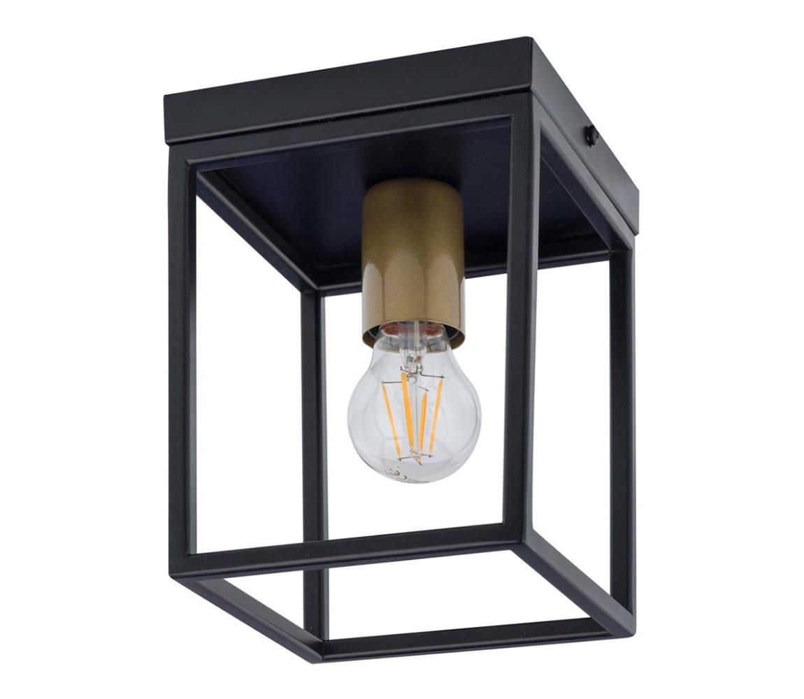 Plafonieră VIGO 1xE27/60W/230V neagră/lemn