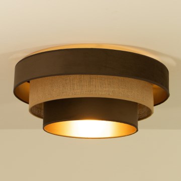 Plafonieră WENTA, 1 x E27, 60 W, 230 V, Ø 50 cm, maro/jută