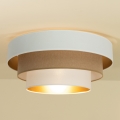 Plafonieră WENTA 1x E27/60W/230V, Ø 50 cm, alb/maro