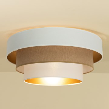 Plafonieră WENTA 1x E27/60W/230V, Ø 50 cm, alb/maro