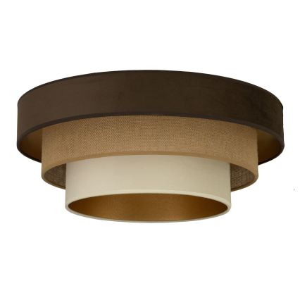 Plafonieră WENTA, 1x E27/60W/230V, Ø 50 cm, maro/jută/bej