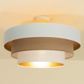 Plafonieră WENTA 1xE27/60W/230V, Ø 50 cm, bej/iută