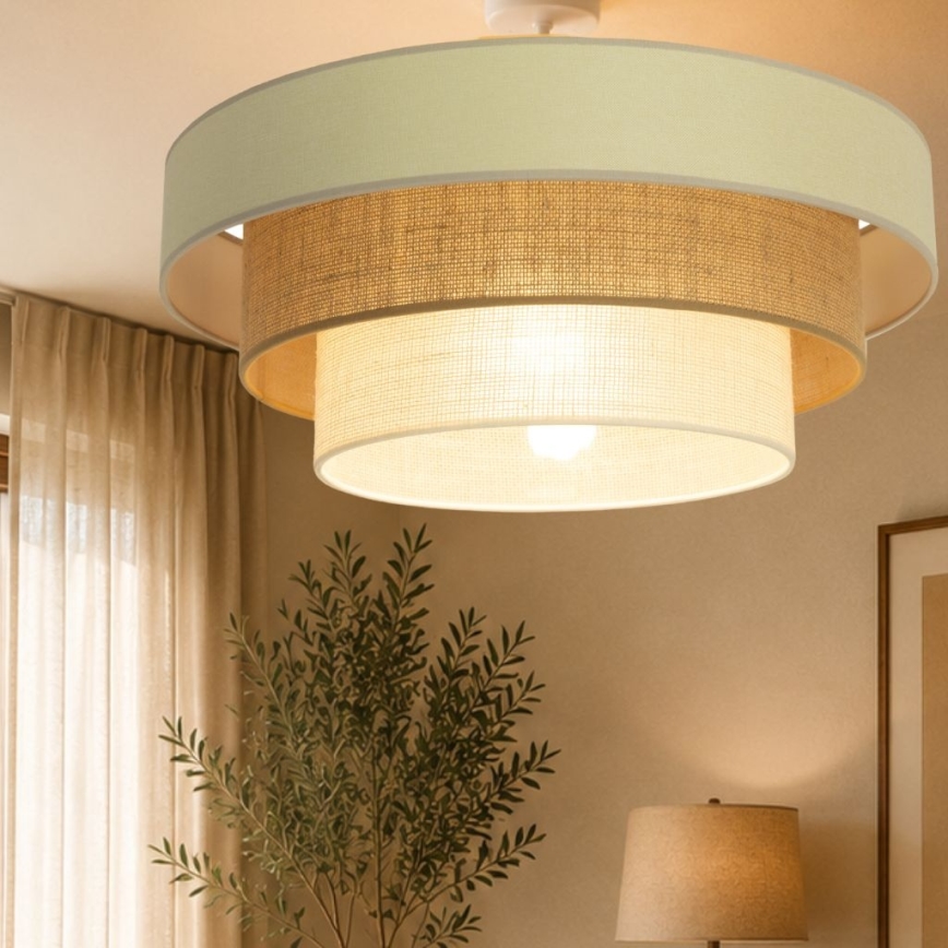 Plafonieră WENTA 1xE27/60W/230V, Ø 50 cm, bej/iută