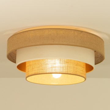 Plafonieră WENTA 1xE27/60W/230V Ø 50 cm, iută/bej