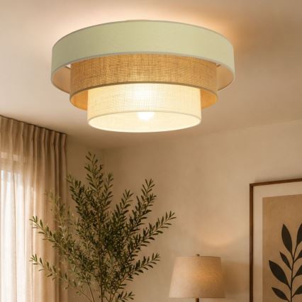 Plafonieră WENTA Ø 50 cm, 1x E27, 60W, 230V, bej/jută