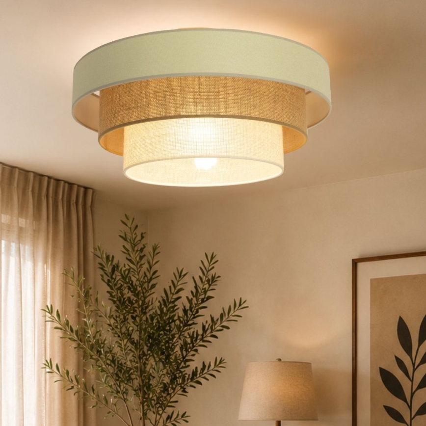 Plafonieră WENTA Ø 50 cm, 1x E27, 60W, 230V, bej/jută
