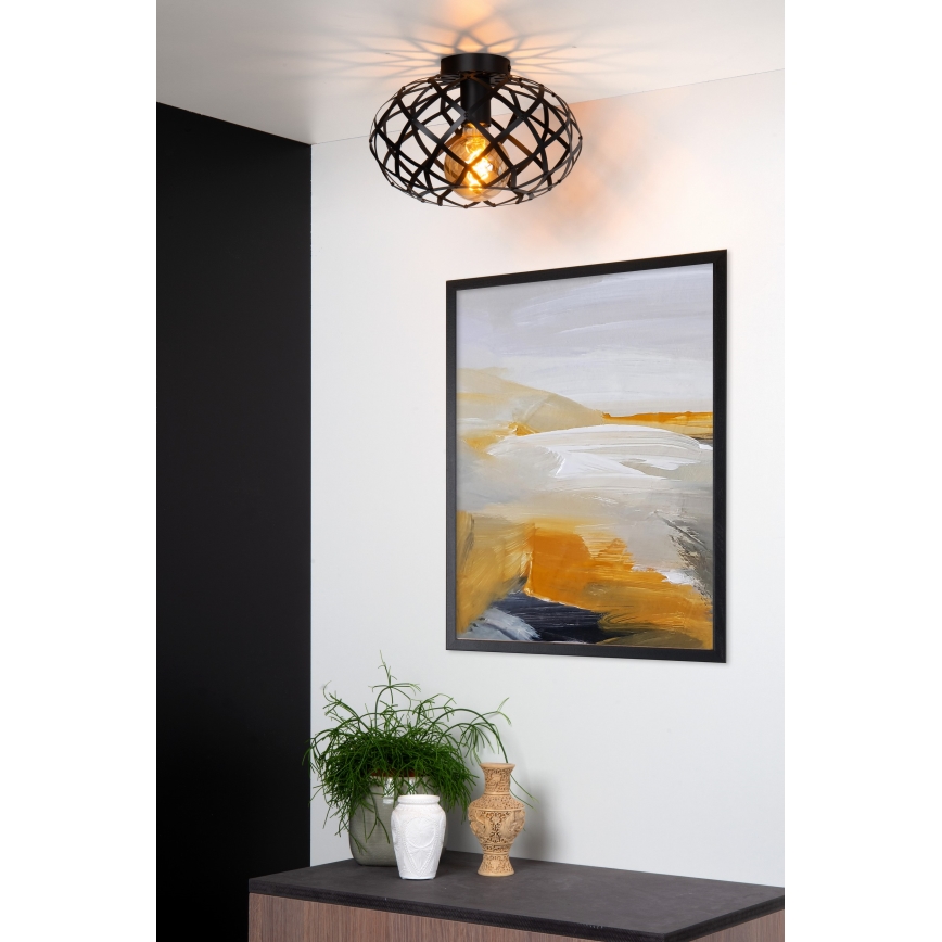Plafonieră WOLFRAM 1xE27/40W/230V neagră Lucide 21117/30/30