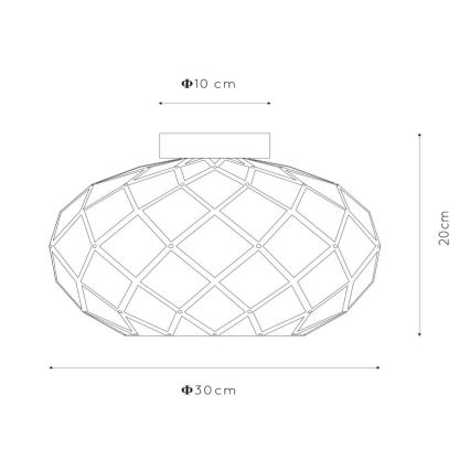 Plafonieră WOLFRAM 1xE27/40W/230V neagră Lucide 21117/30/30