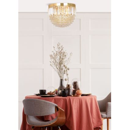 Plafonieră Zuma Line 5xE14/40W/230V d. 40 auriu