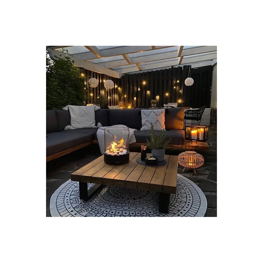 Planika - Șemineu pe bioetanol 32,1 x 25,1 cm, 2,5 kW, negru