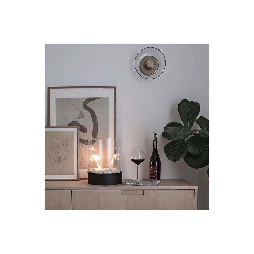Planika - Șemineu pe bioetanol 32,1 x 25,1 cm, 2,5 kW, negru