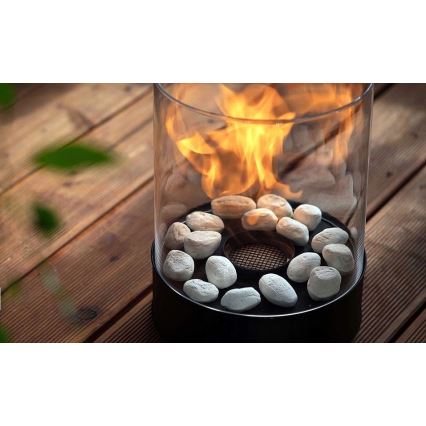 Planika - Șemineu pe bioetanol 32,1 x 25,1 cm, 2,5 kW, negru