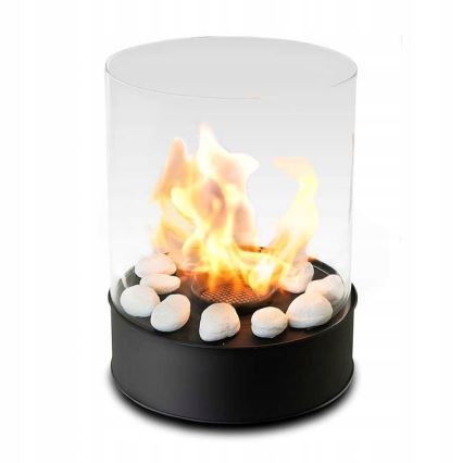 Planika - Șemineu pe bioetanol 32,1 x 25,1 cm, 2,5 kW, negru