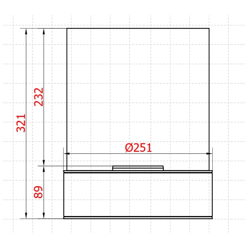Planika - Șemineu pe bioetanol 32,1 x 25,1 cm, 2,5 kW, negru