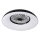 PLAVE PAN Plafonieră LED RGBW reglabilă cu ventilator, 48 W / 230 V, 3000–6500K, Ø 60 cm, neagră + telecomandă