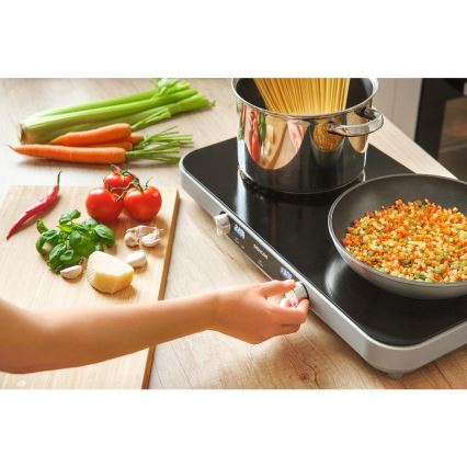 Plită vitroceramică dublă cu afișaj LCD 3500W/230V