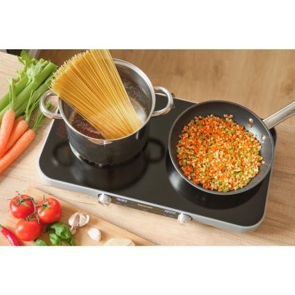 Plită vitroceramică dublă cu afișaj LCD 3500W/230V