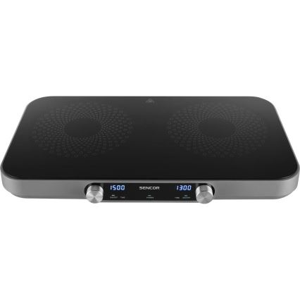 Plită vitroceramică dublă cu afișaj LCD 3500W/230V