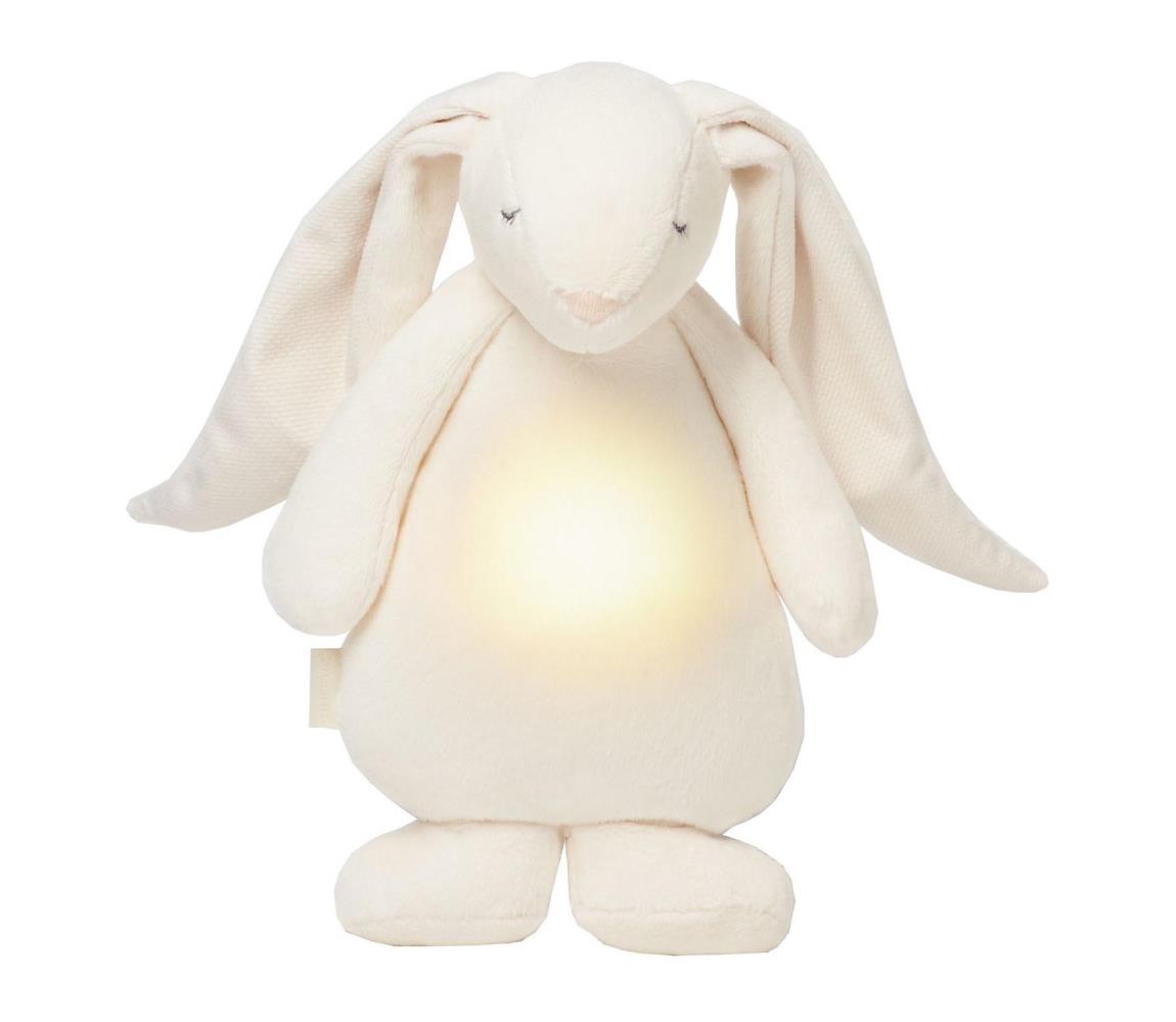 Pluș de îmbrățișat cu melodii și lumină iepuraș crem Moonie