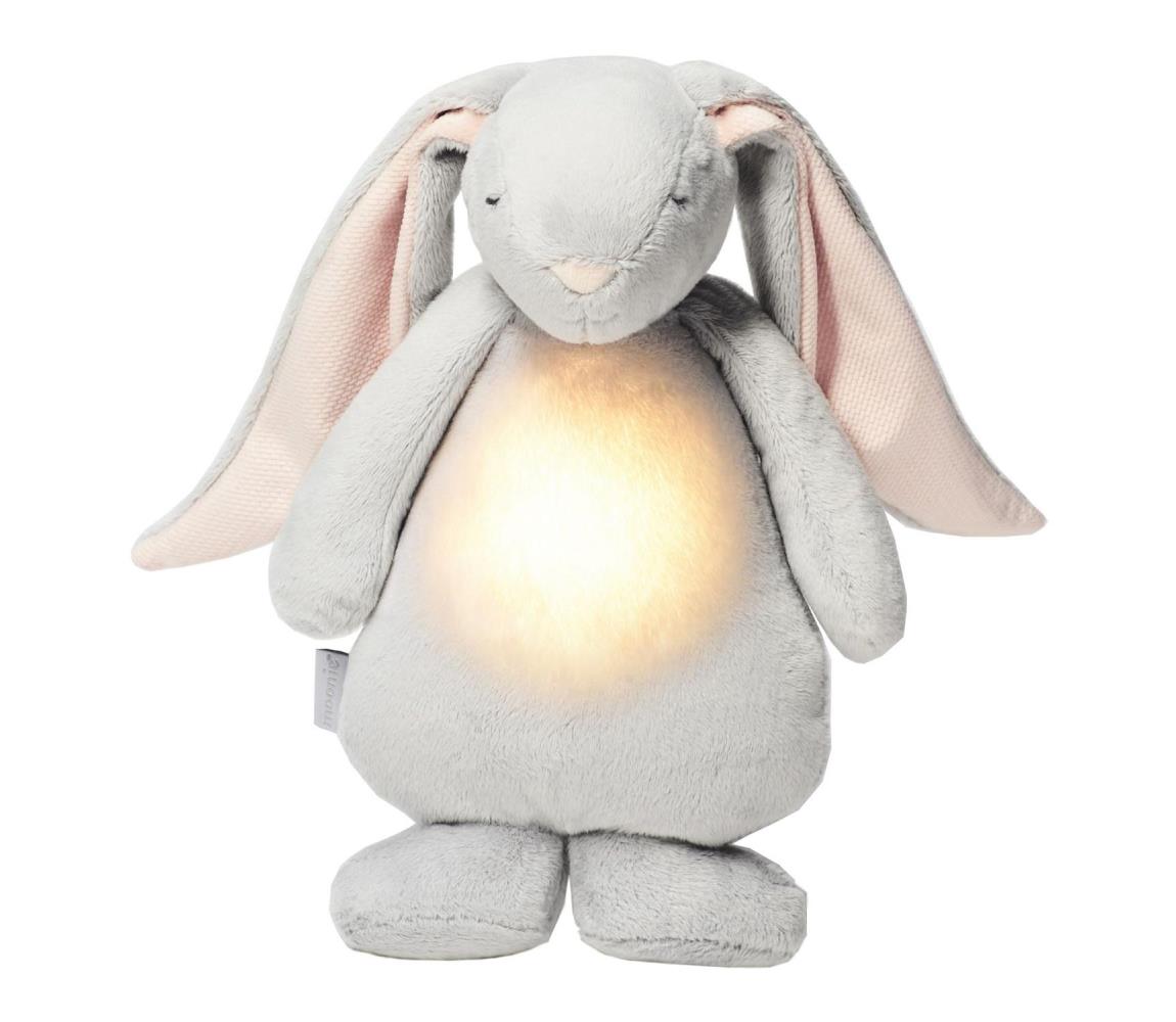 Pluș de îmbrățișat cu melodii și lumină iepuraș nor Moonie