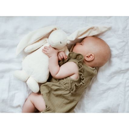 Pluș de îmbrățișat cu sunete și lumină Moonie iepuraș 2.0 organic polar