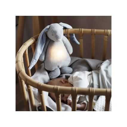 Pluș de îmbrățișat cu sunete și lumină Moonie iepuraș 2.0 sky