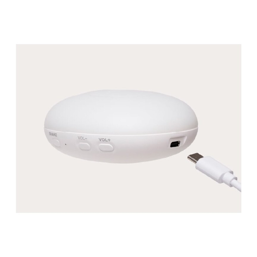 Pluș de îmbrățișat cu sunete și lumină Moonie iepuraș 2.0 sky