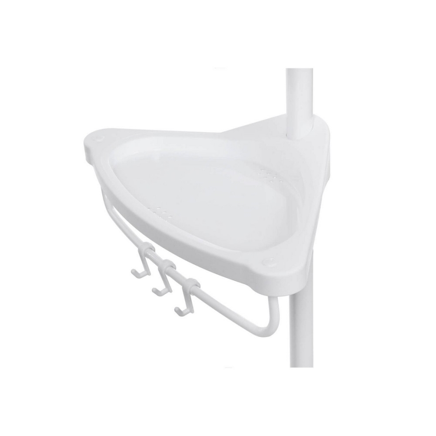 Poliță de colț pentru baie DEX, albă