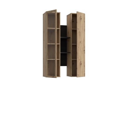 Poliță de perete INAR, stejar/negru