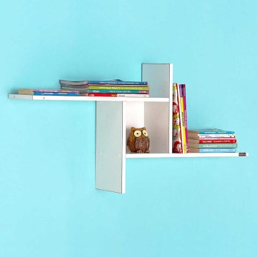 Poliță de perete lucioasă albă 50x100 cm