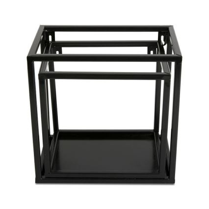 Raft de perete negru 20x20 cm