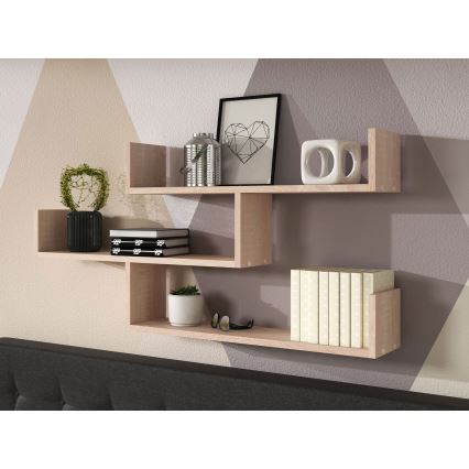 Poliță de perete TRIO 119x55x18 cm stejar Sonoma
