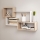Poliță de perete TRIO 87x54x18 cm stejar sonoma/alb