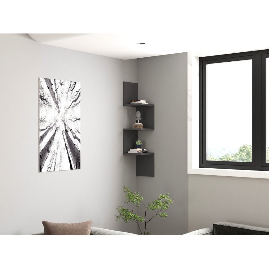 Poliță NUVIA antracit