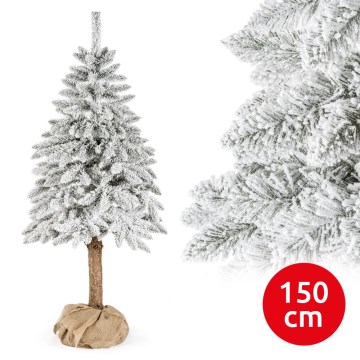 Pom de Crăciun pe trunchi NATURAL WITH SNOW 150 cm molid