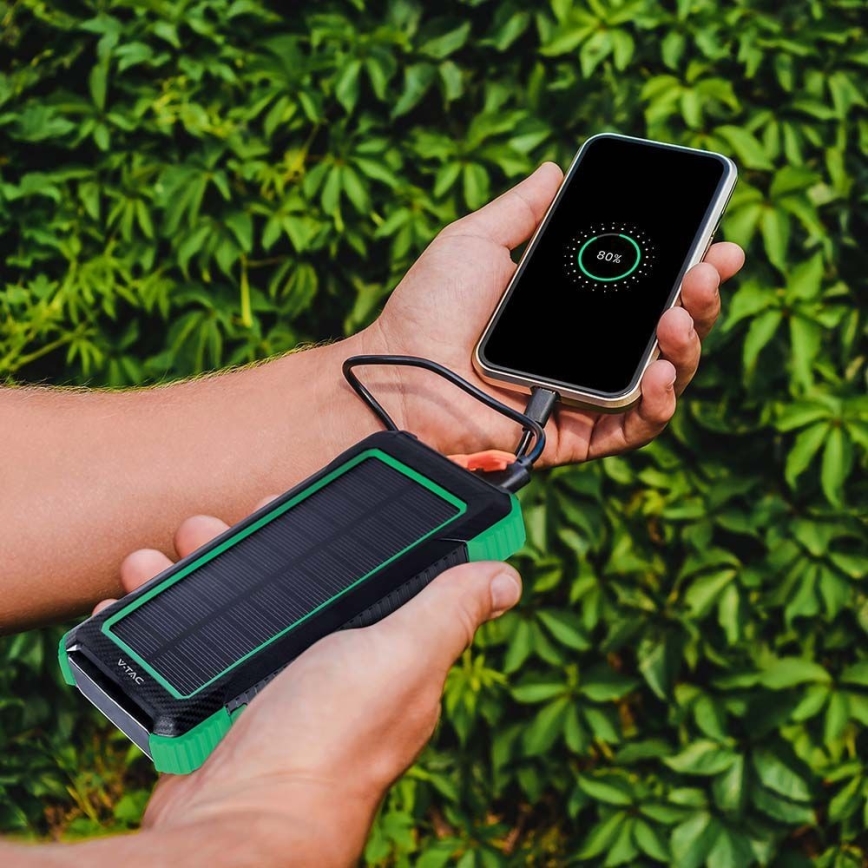 Power Bank solară Power Delivery 10000mAh/10W/5V negru