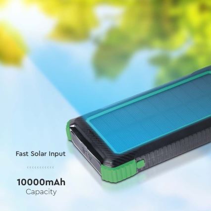 Power Bank solară Power Delivery 10000mAh/10W/5V negru