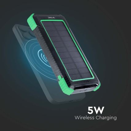 Power Bank solară Power Delivery 10000mAh/10W/5V negru