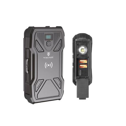 Viking - Powerbank 20000 mAh Power Delivery 22,5W cu lanternă LED, încărcare wireless și panou solar