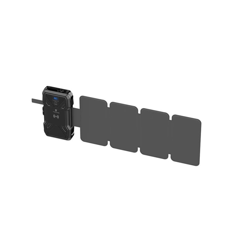 Viking - Powerbank 20000 mAh Power Delivery 22,5W cu lanternă LED, încărcare wireless și panou solar