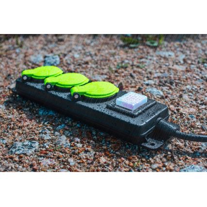 Prelungitor 20m cu 3 prize și întrerupător IP44