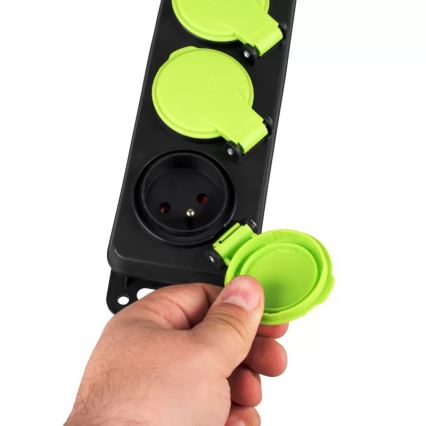 Prelungitor cu 3 prize și întrerupător, 5 m, IP44