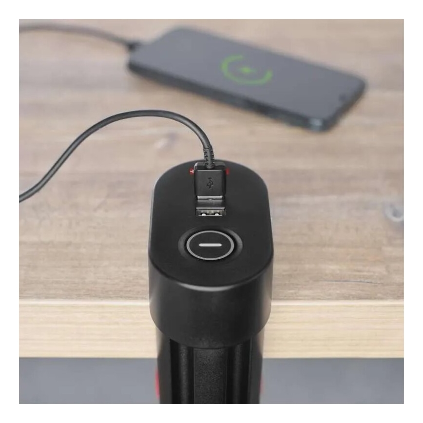 Prelungitor cu element de fixare de blat 3Z + 3xUSB 1,5m negru