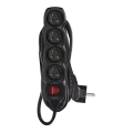 Prelungitor cu întrerupător 4Z 5m negru