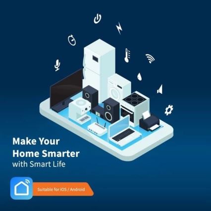 Prelungitor cu întrerupător SMART 1,8 m 4Z + 4xUSB Wi-Fi Tuya
