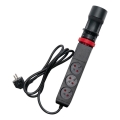 Prelungitor cu prindere pe masă, 3 prize Tip E + 2x USB-A + 1x USB-C, 1,5 m, negru