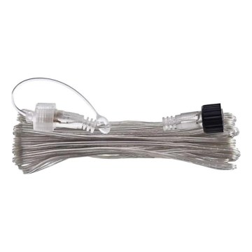 Prelungitor exterior transparent pentru șiruri luminoase, 10 m, IP44