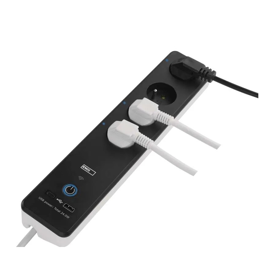 Prelungitor inteligent cu întrerupător GoSmart 4Z + 1xUSB-A + 1xUSB-C 2 m Wi-Fi Tuya